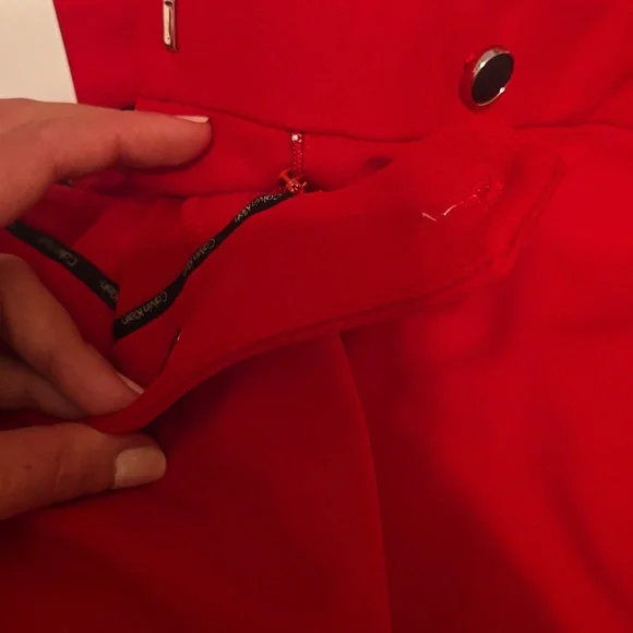 Women's CK Red Suit Pants - Picture 4 of 6